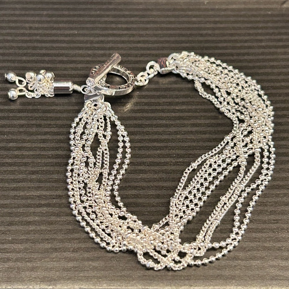 Vera Bradley silver multi-strand bracelet